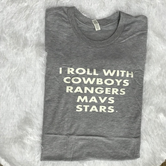 DALLAS Sports Fans men Shirt. Graphic grey shirt (COPY) - Picture 1 of 3